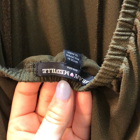 Brandy Melville dark green romper. Worn once. - Picture 3 of 3